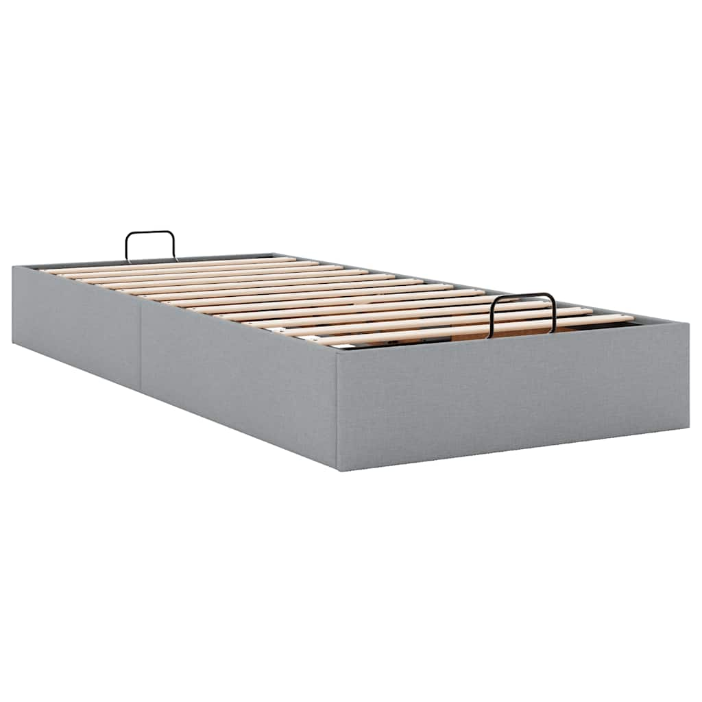 Bedframe zonder matras 80x200 cm stof lichtgrijs