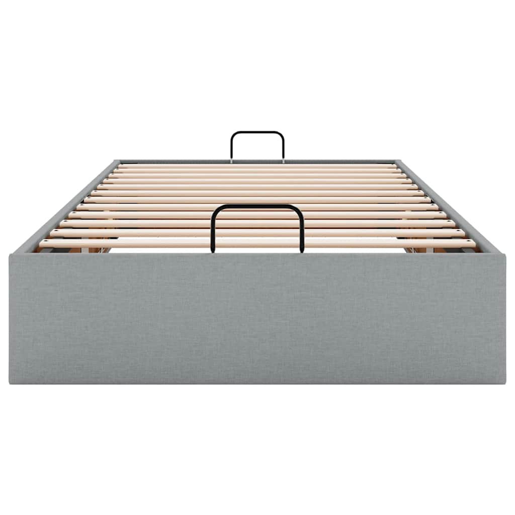 Bedframe zonder matras 80x200 cm stof lichtgrijs