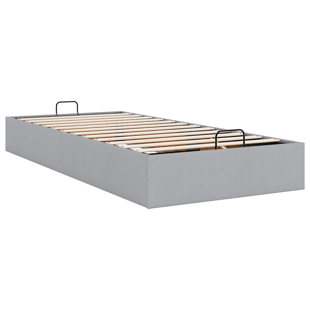 Bedframe zonder matras 80x200 cm stof lichtgrijs