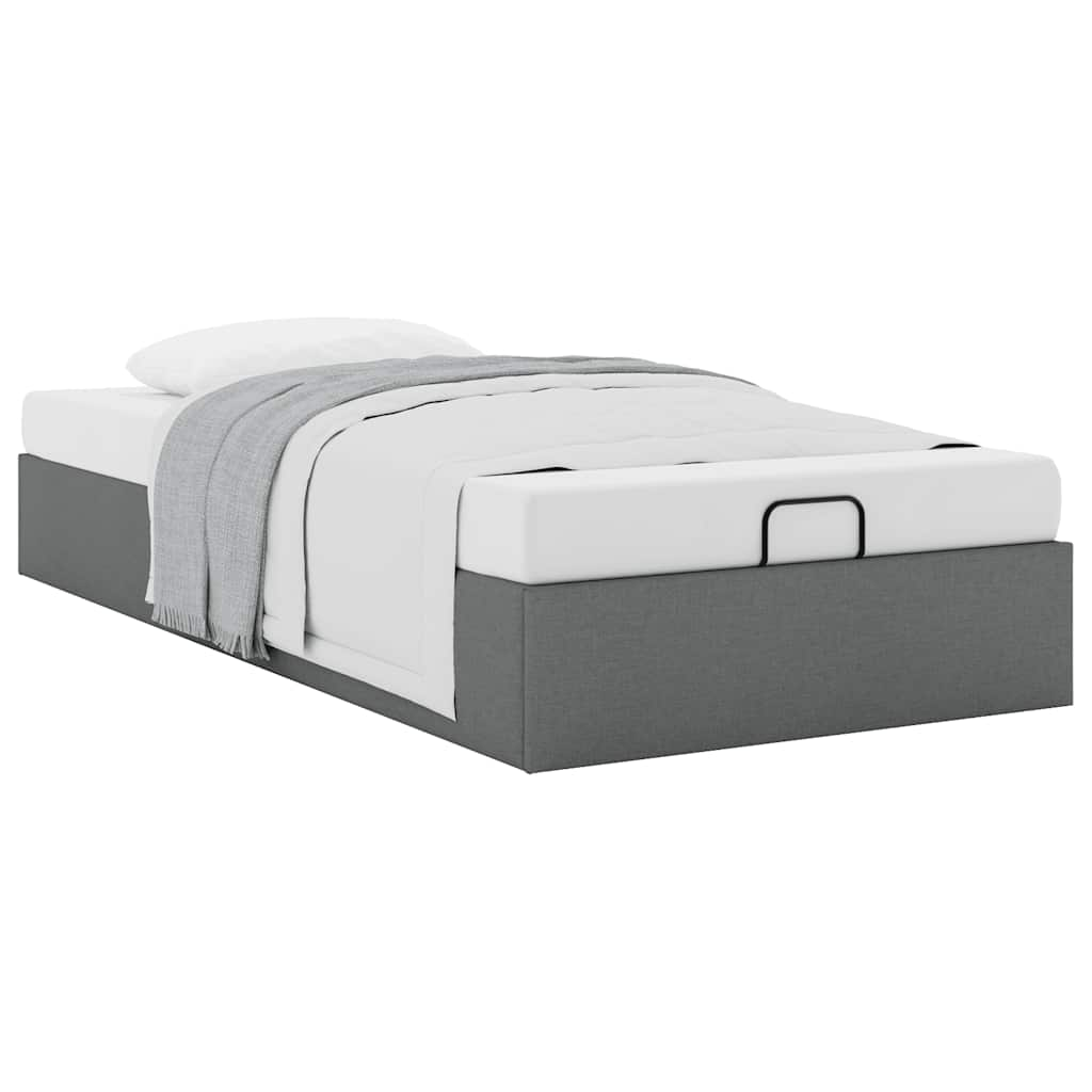 Bedframe zonder matras 80x200 cm stof donkergrijs