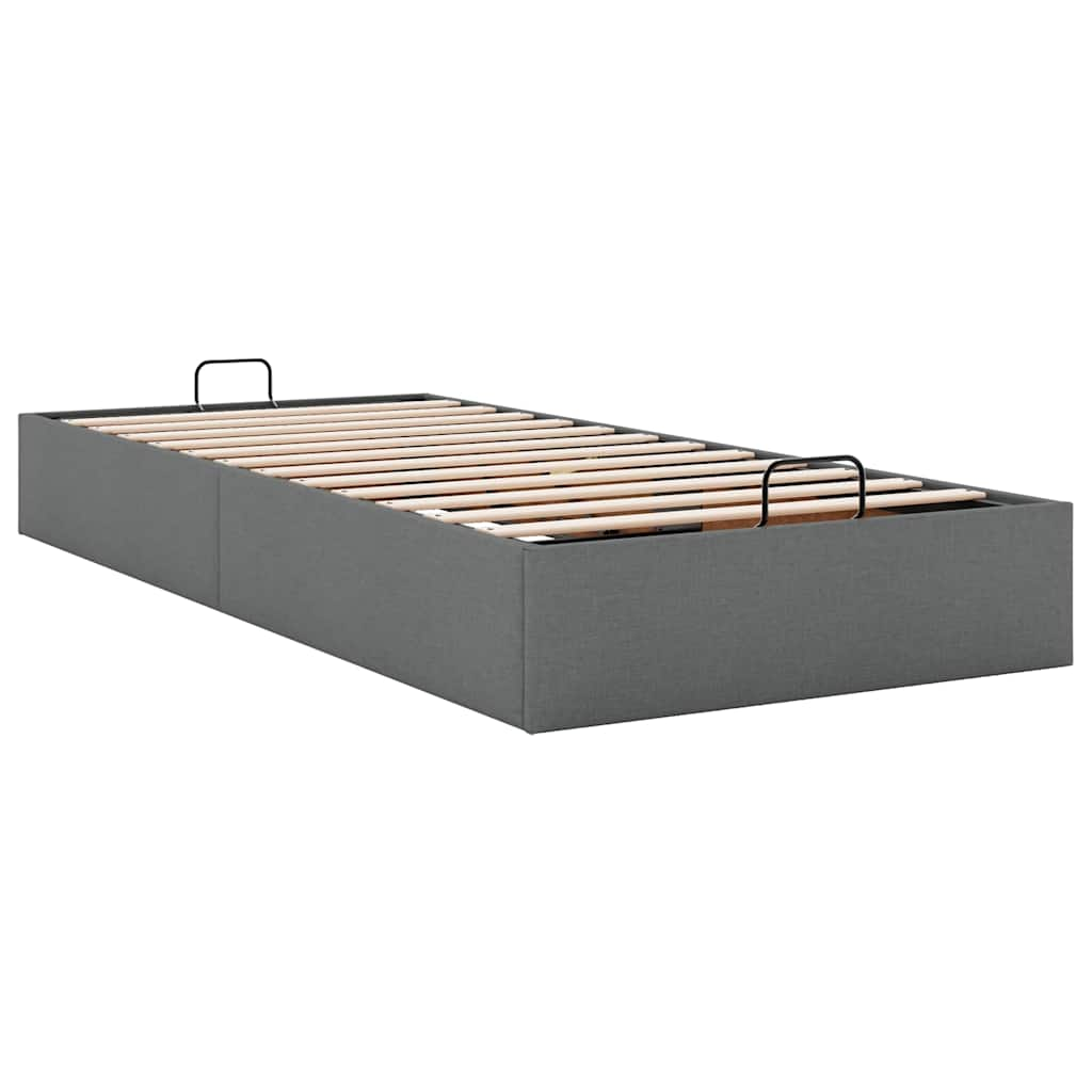 Bedframe zonder matras 80x200 cm stof donkergrijs