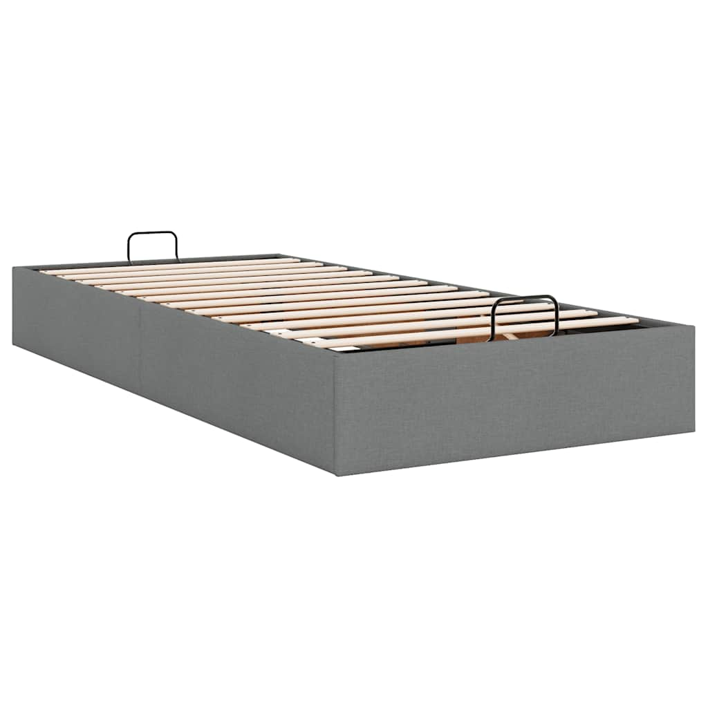 Bedframe zonder matras 80x200 cm stof donkergrijs