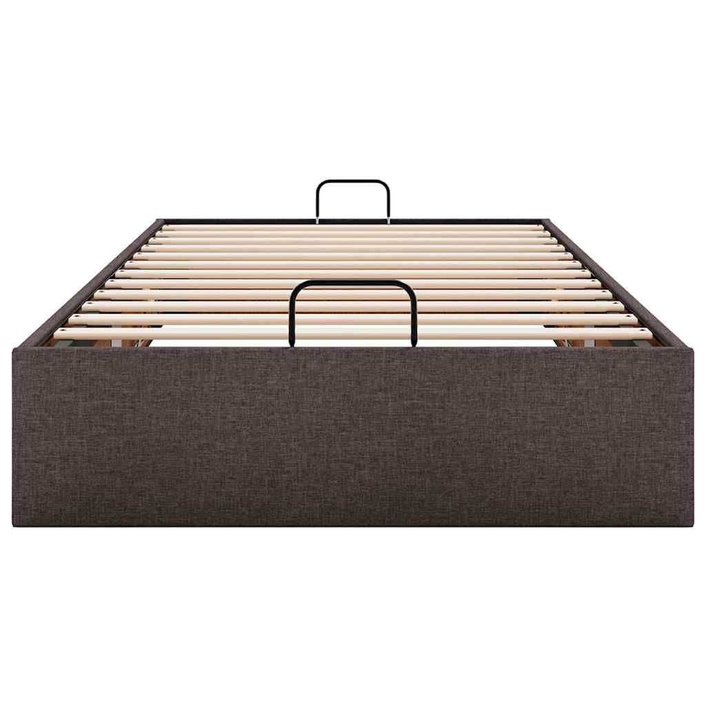 Bedframe zonder matras 80x200 cm stof donkerbruin