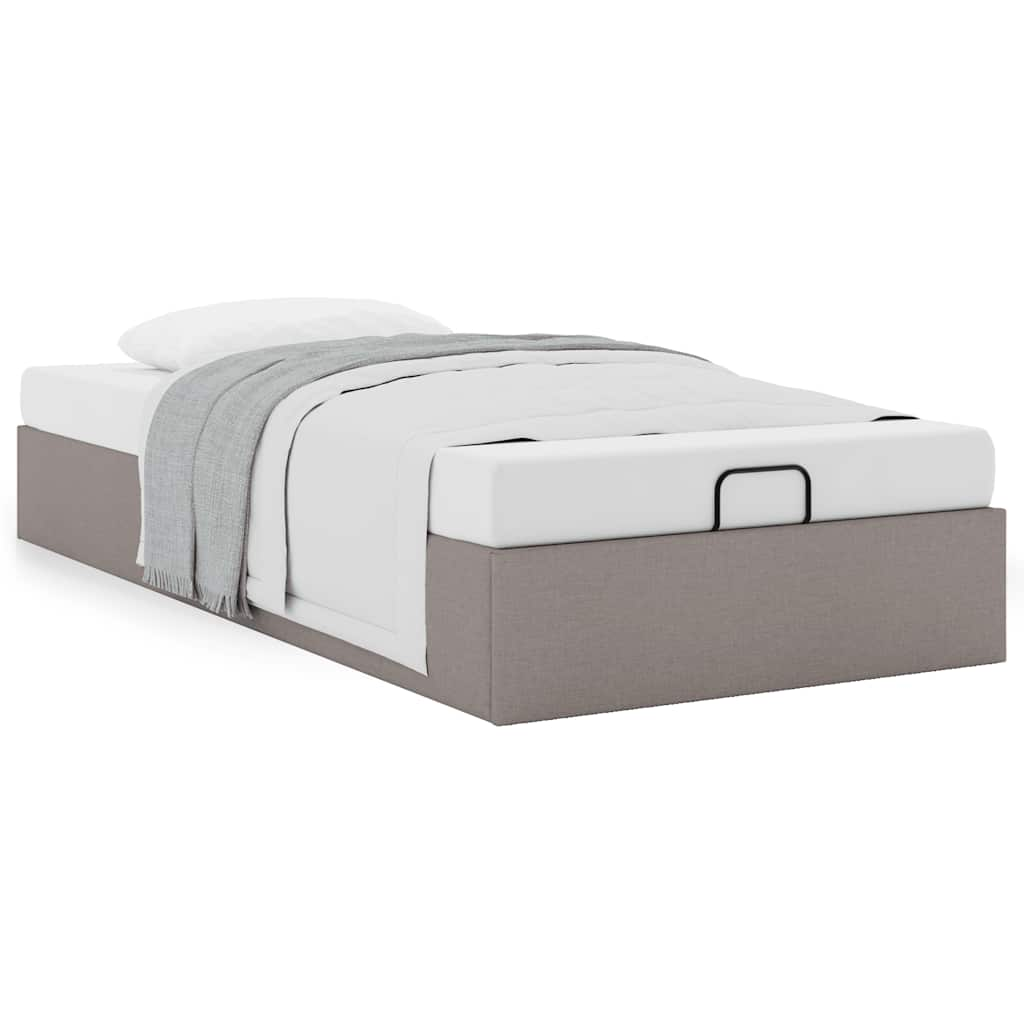 Bedframe zonder matras 80x200 cm stof taupe