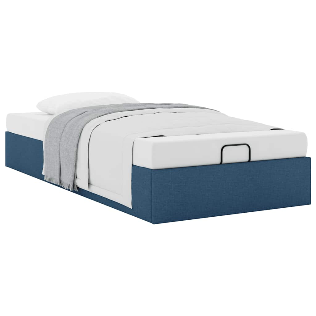 Bedframe zonder matras 80x200 cm stof blauw