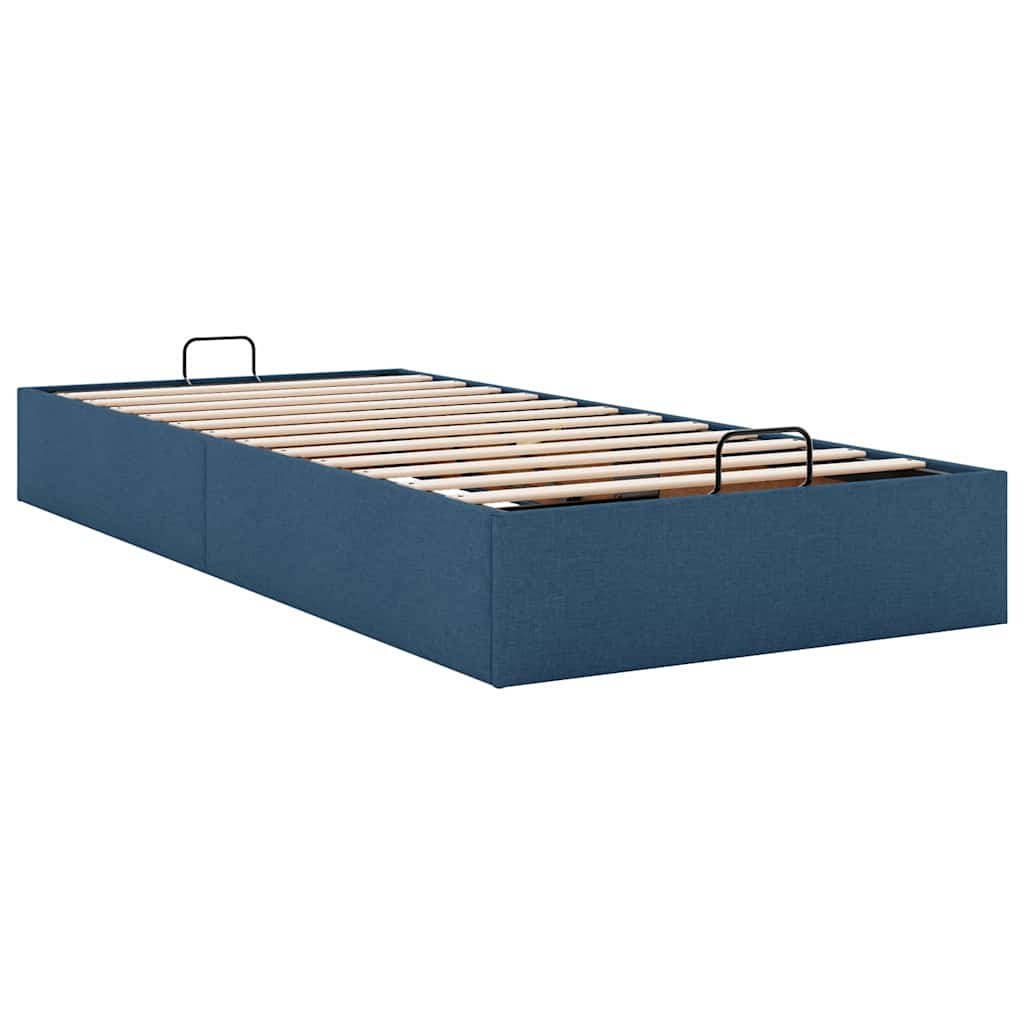 Bedframe zonder matras 80x200 cm stof blauw