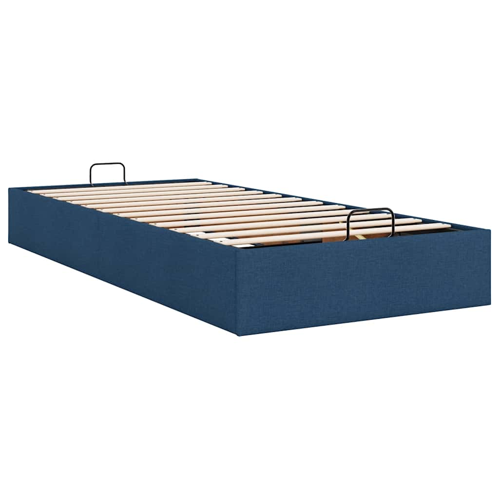 Bedframe zonder matras 80x200 cm stof blauw