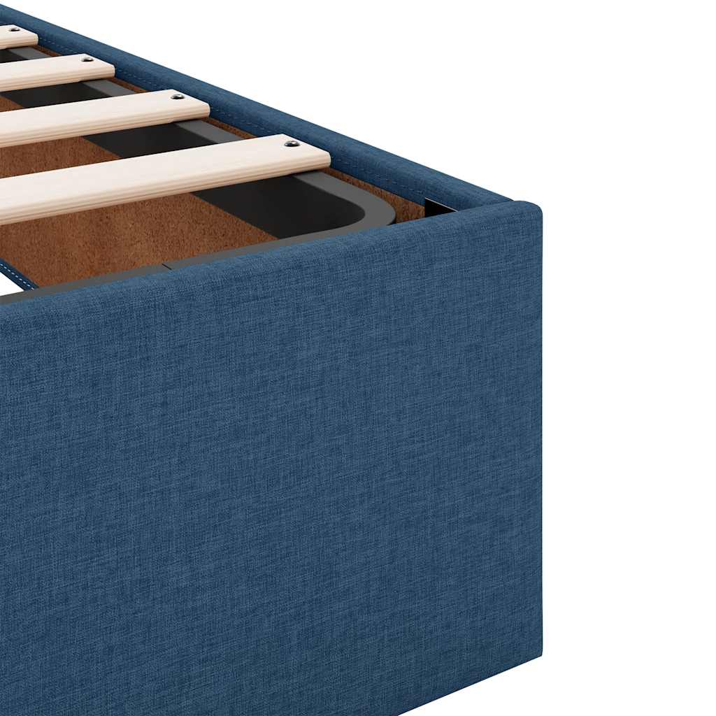 Bedframe zonder matras 80x200 cm stof blauw