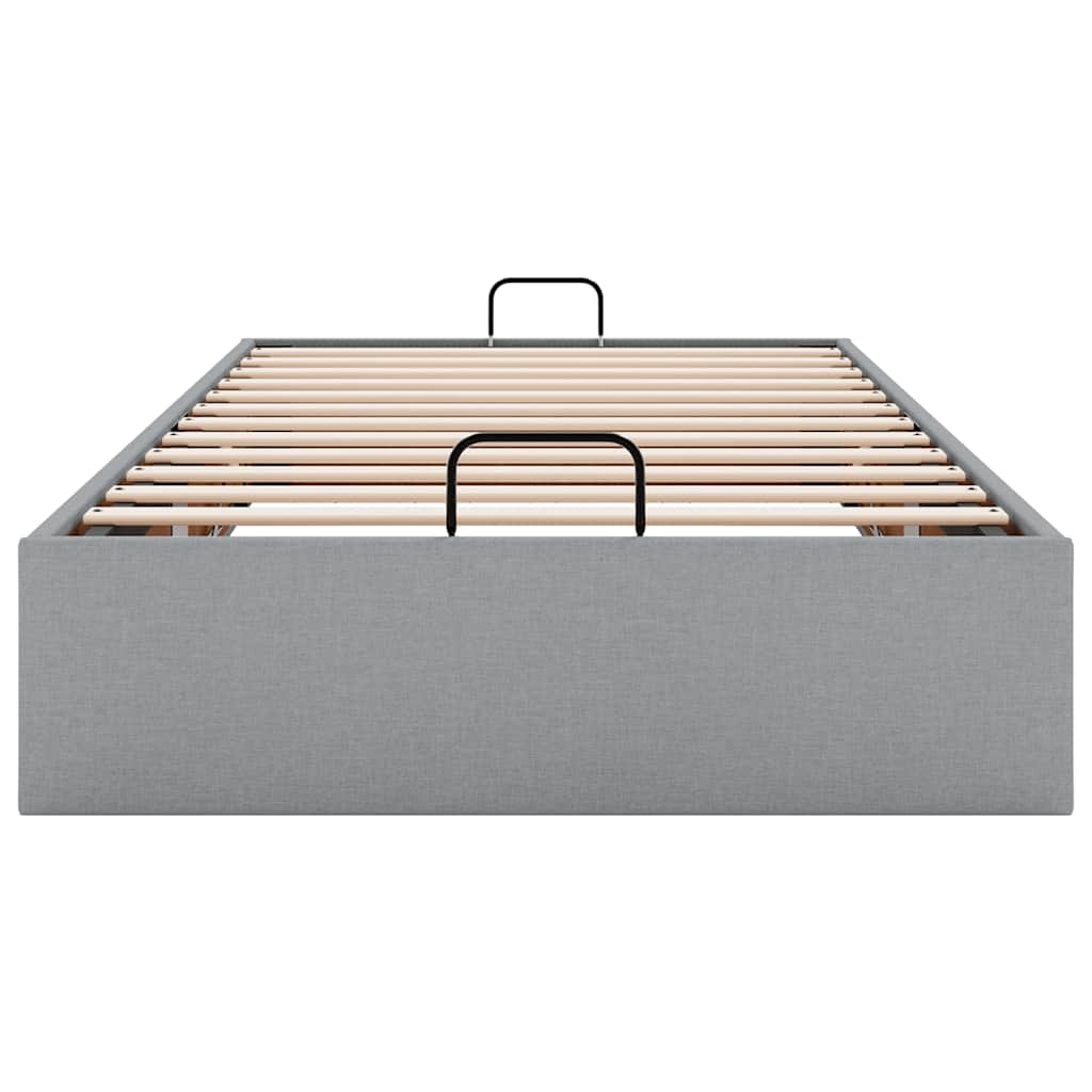 Bedframe zonder matras 90x190 cm stof lichtgrijs