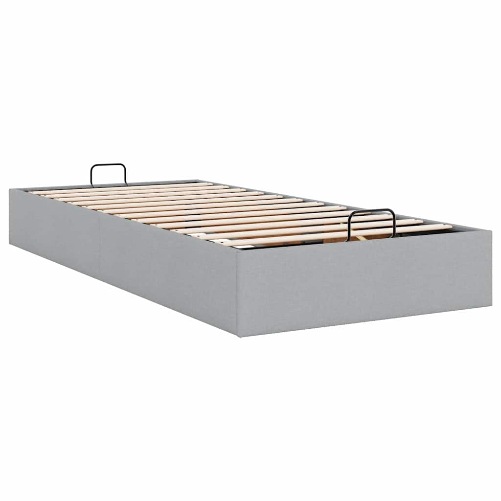 Bedframe zonder matras 90x190 cm stof lichtgrijs