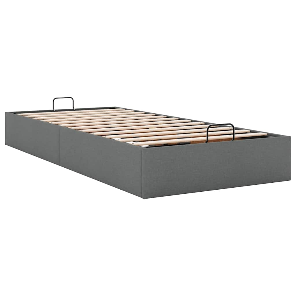 Bedframe zonder matras 90x190 cm stof donkergrijs