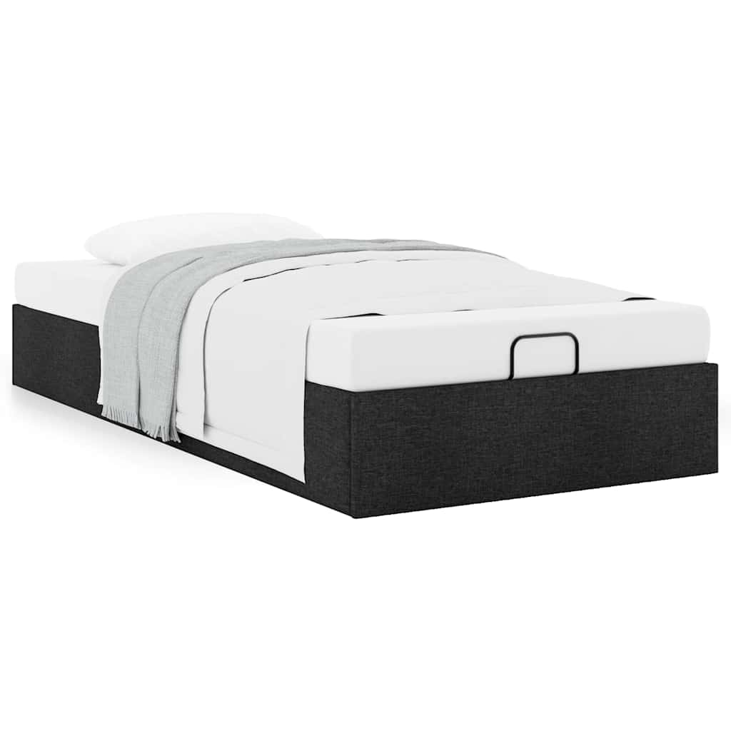 Bedframe zonder matras 90x190 cm stof zwart