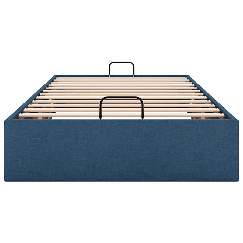 Bedframe zonder matras 90x190 cm stof blauw