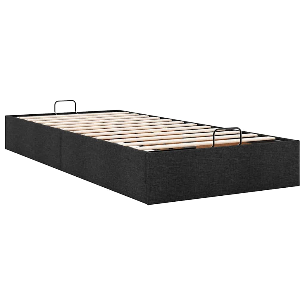 Bedframe zonder matras 90x200 cm stof zwart