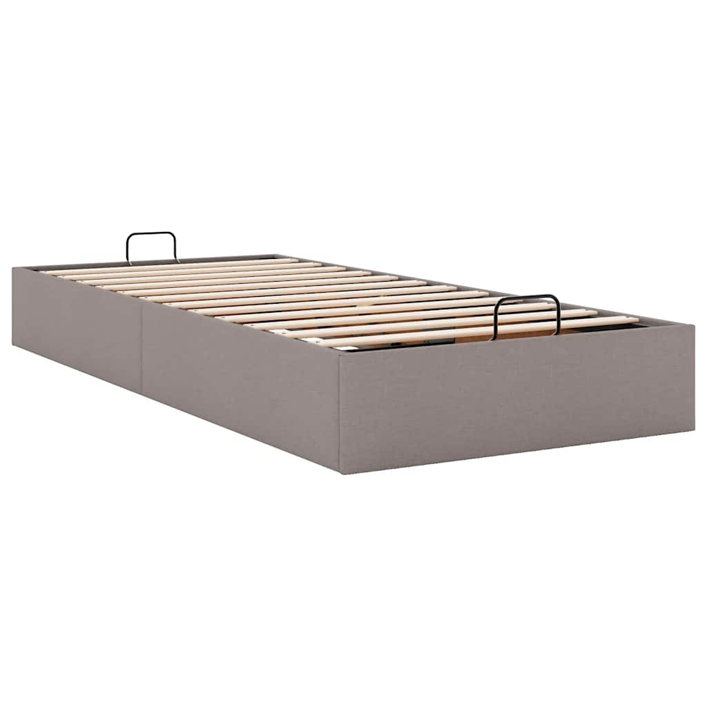 Bedframe zonder matras 100x200 cm stof taupe