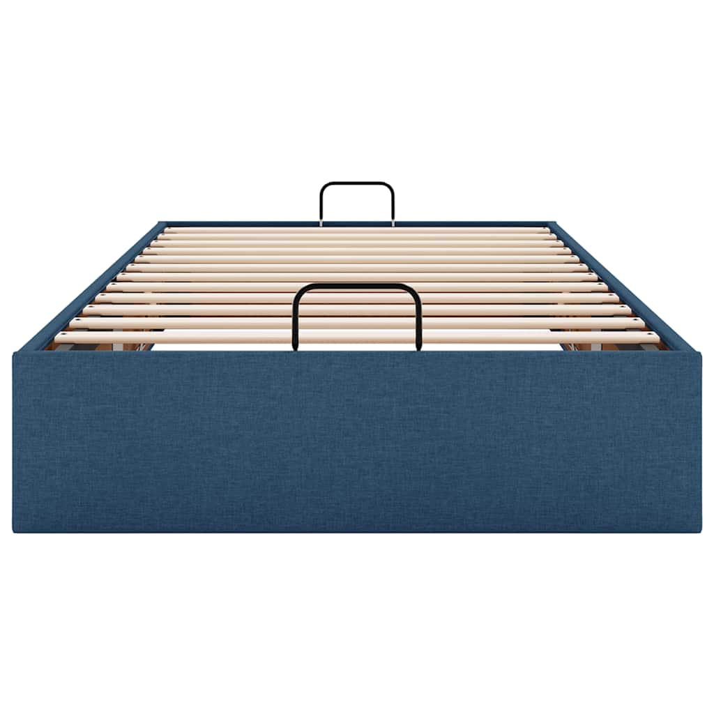 Bedframe zonder matras 100x200 cm stof blauw