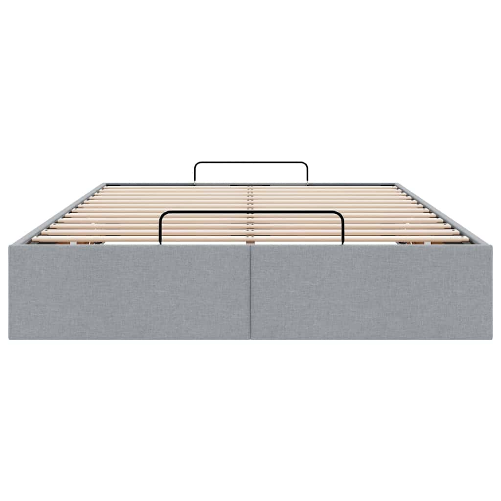 Bedframe zonder matras 120x190 cm stof lichtgrijs