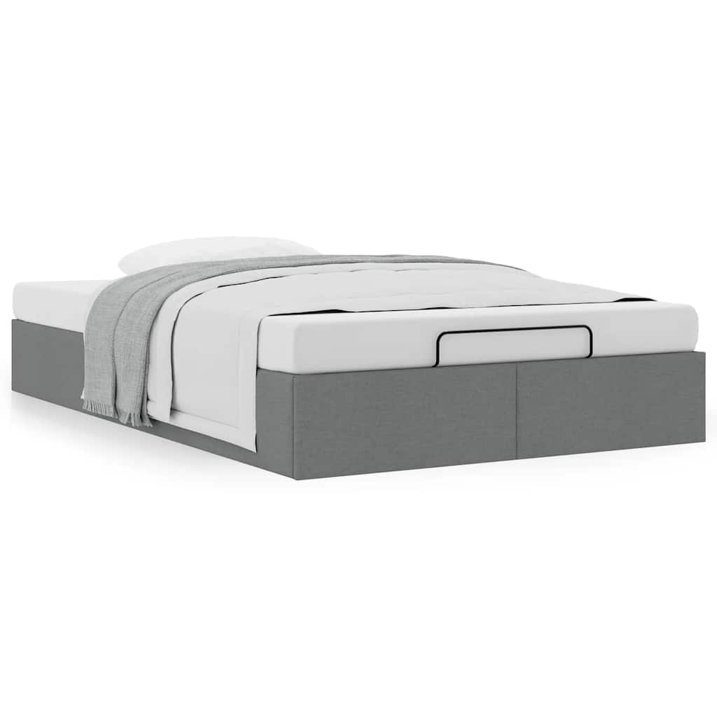 Bedframe zonder matras 120x190 cm stof donkergrijs