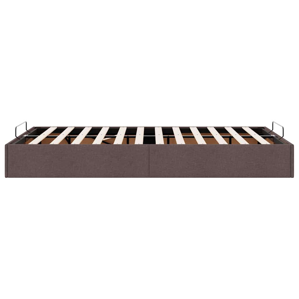 Bedframe zonder matras 120x190 cm stof donkerbruin