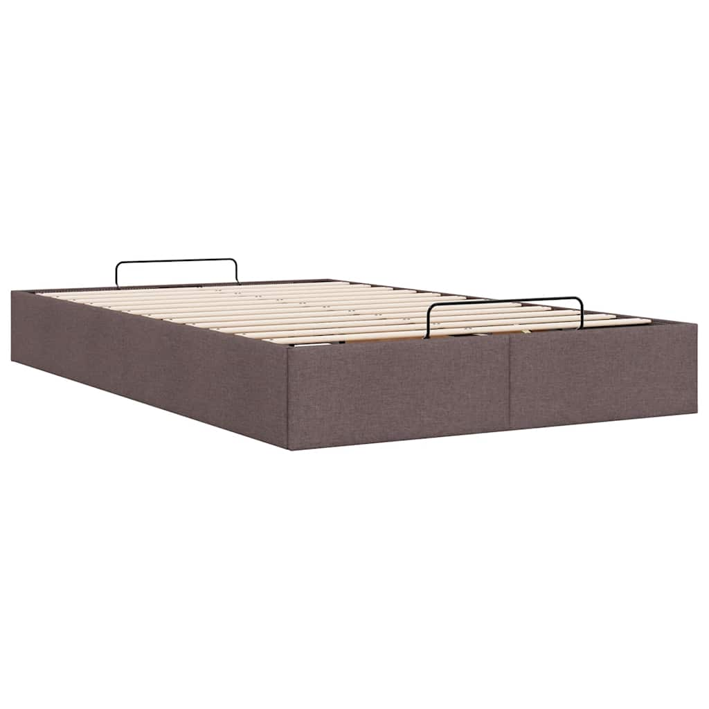 Bedframe zonder matras 120x190 cm stof donkerbruin