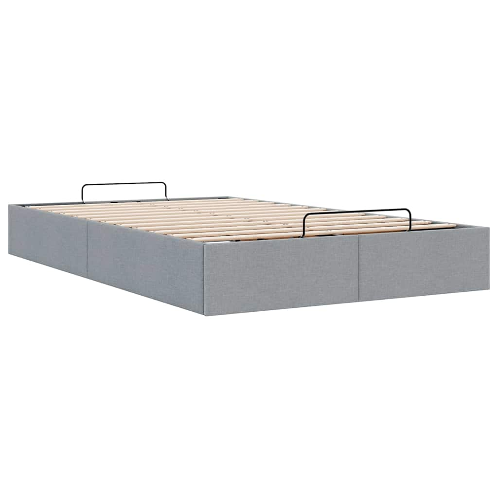 Bedframe zonder matras 120x200 cm stof lichtgrijs