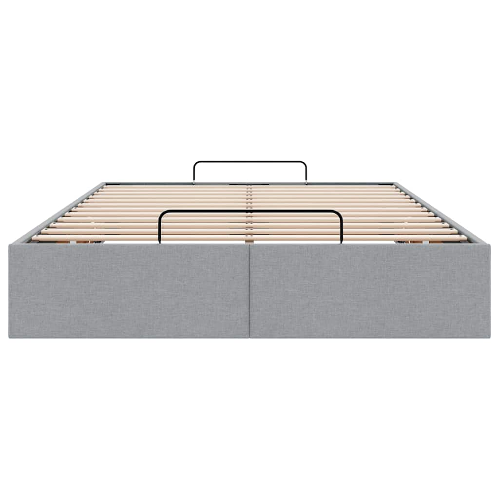 Bedframe zonder matras 120x200 cm stof lichtgrijs