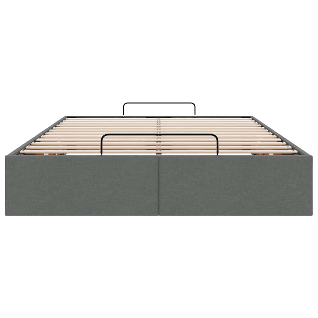 Bedframe zonder matras 120x200 cm stof donkergrijs