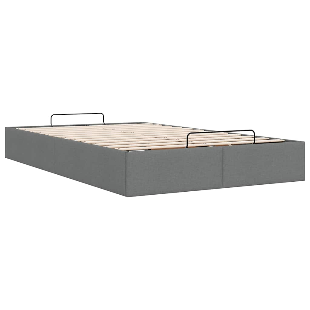 Bedframe zonder matras 120x200 cm stof donkergrijs