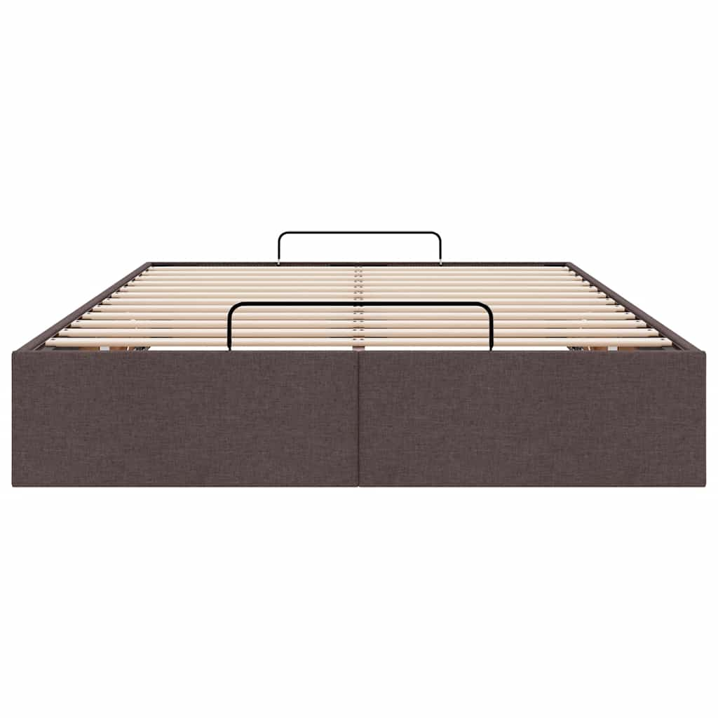 Bedframe zonder matras 120x200 cm stof donkerbruin