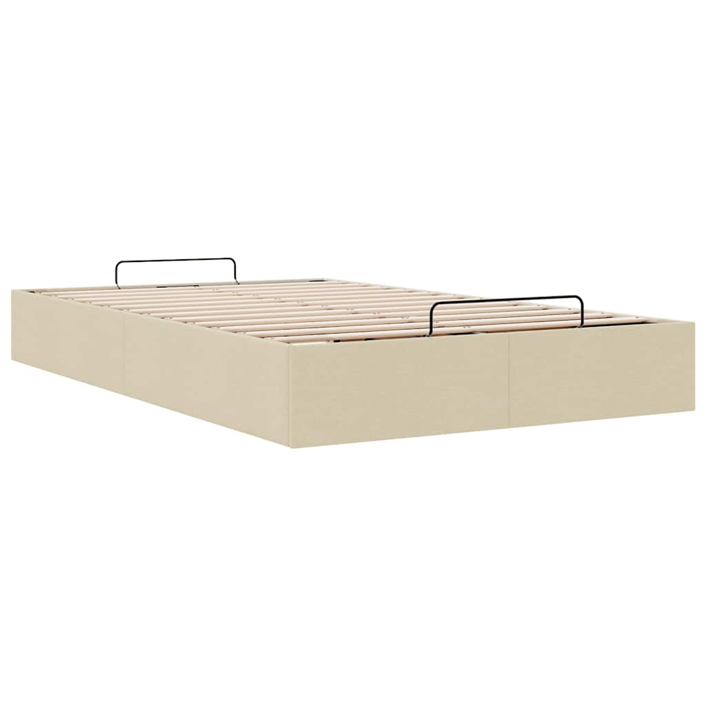 Bedframe zonder matras 120x200 cm stof crèmekleurig