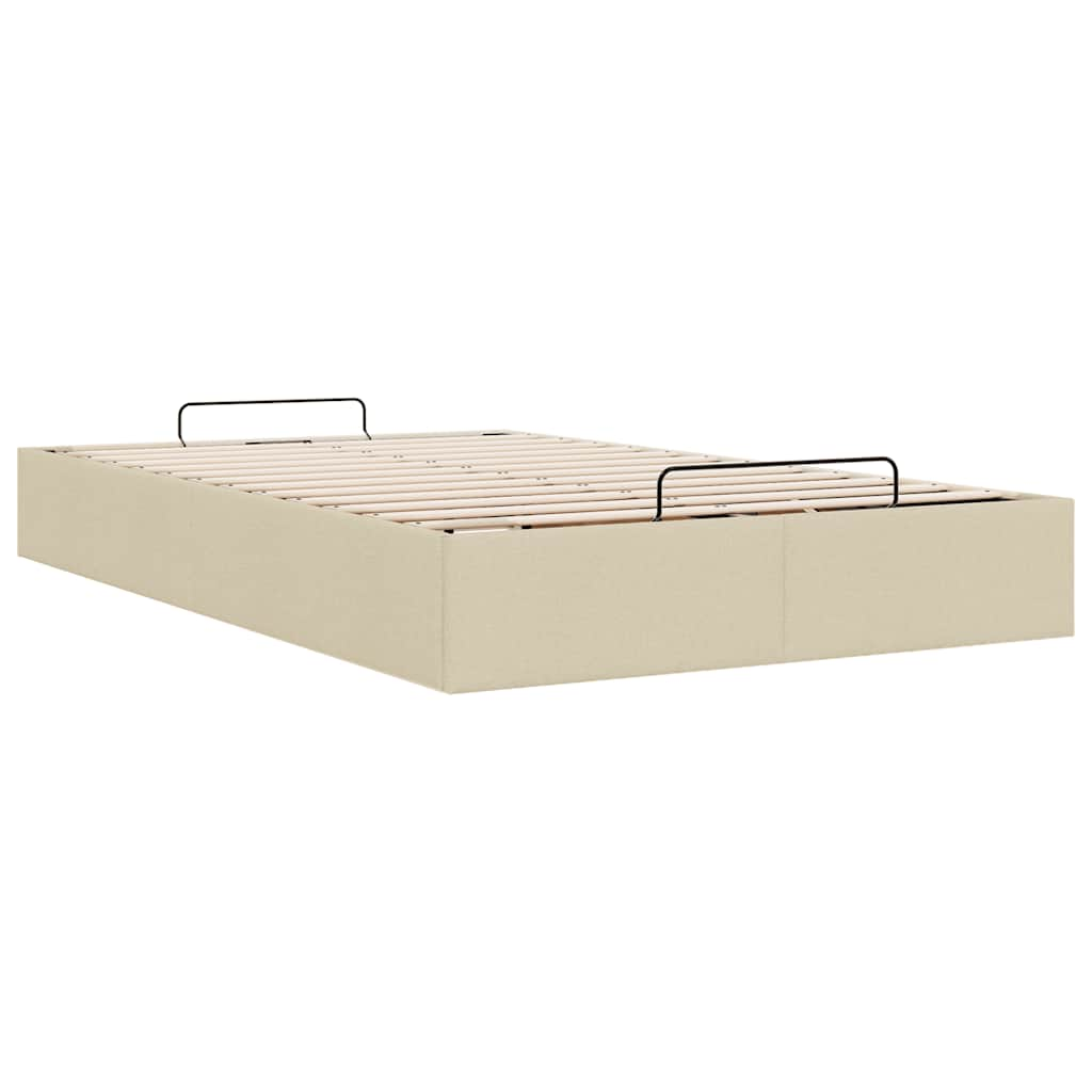 Bedframe zonder matras 120x200 cm stof crèmekleurig