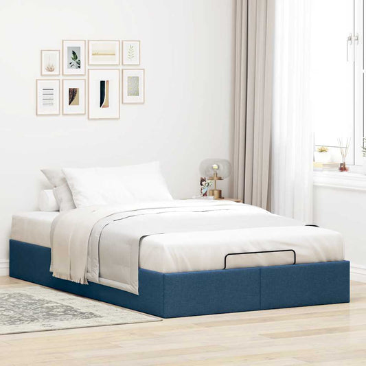 Bedframe zonder matras 120x200 cm stof blauw