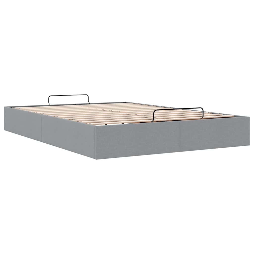 Bedframe zonder matras 140x190 cm stof lichtgrijs