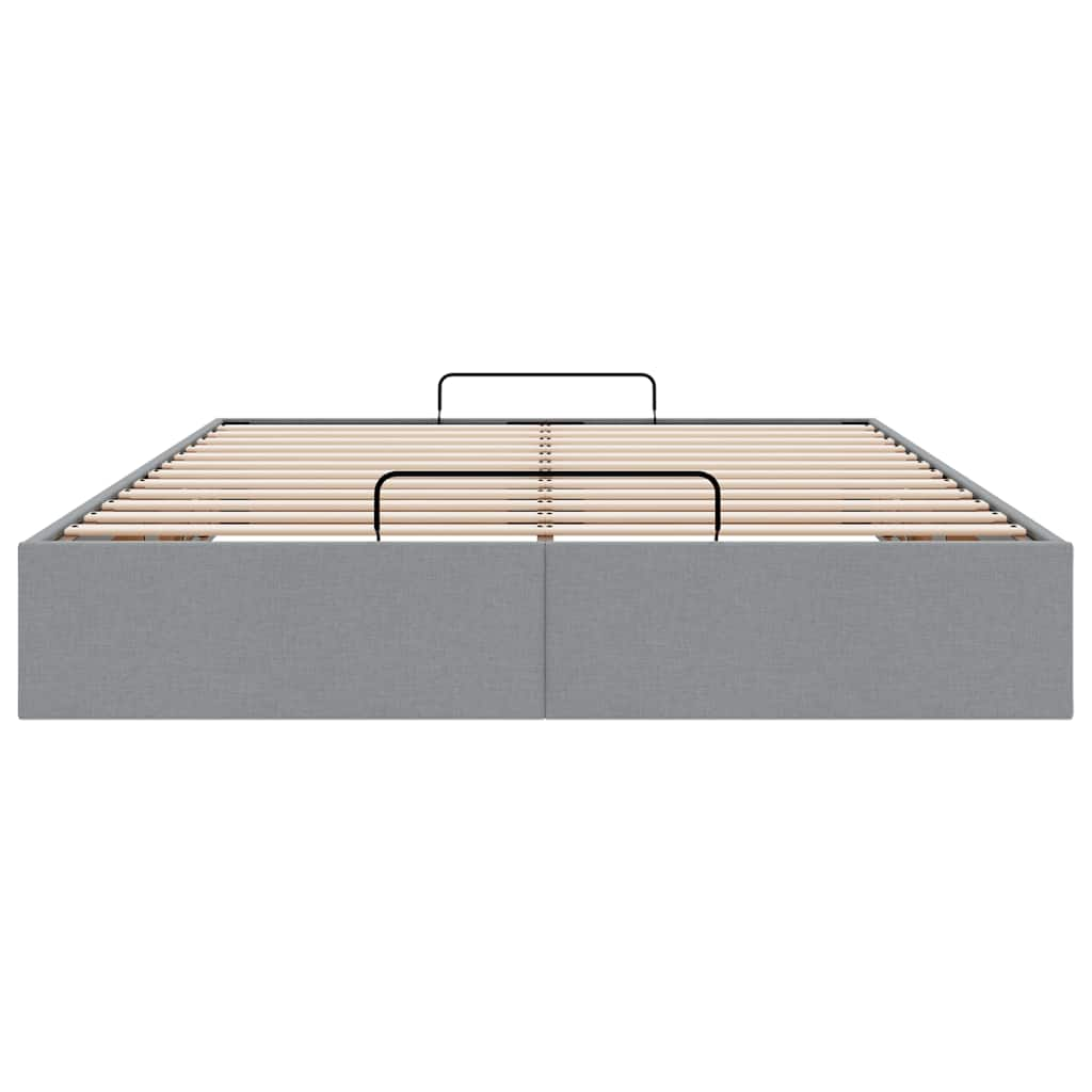 Bedframe zonder matras 140x190 cm stof lichtgrijs