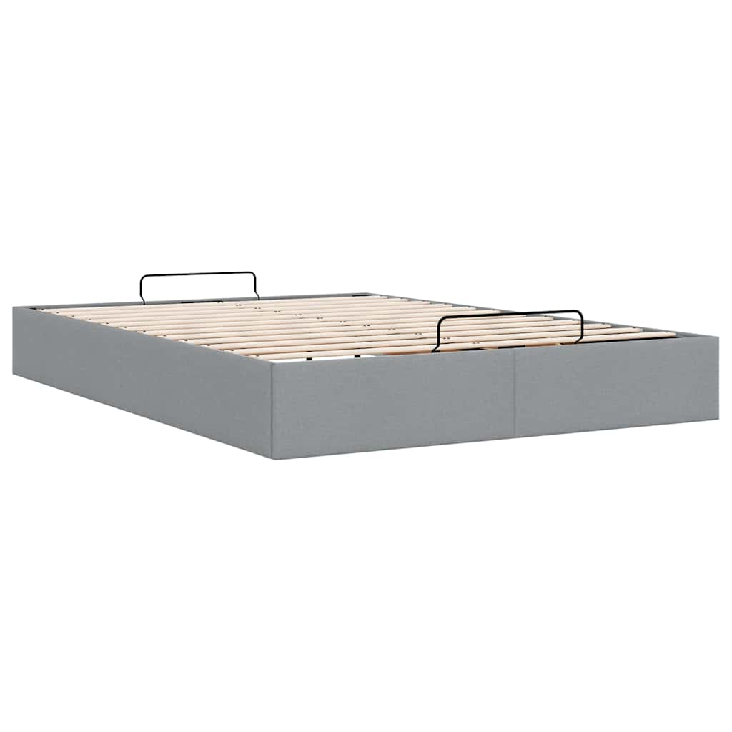 Bedframe zonder matras 140x190 cm stof lichtgrijs