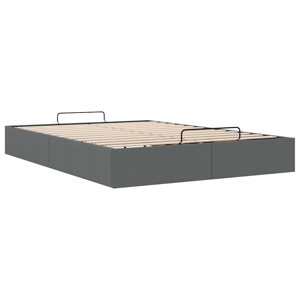 Bedframe zonder matras 140x190 cm stof donkergrijs