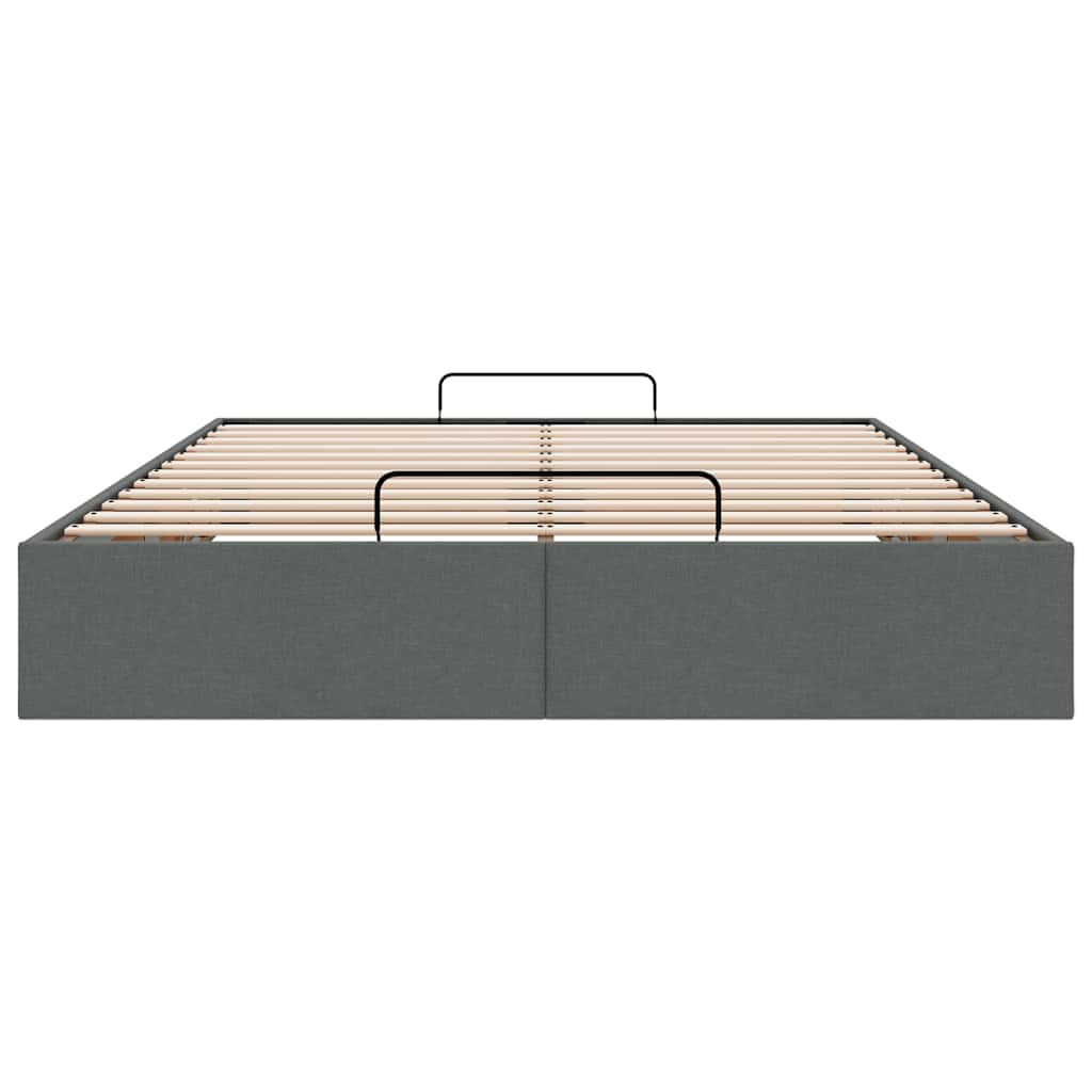 Bedframe zonder matras 140x190 cm stof donkergrijs