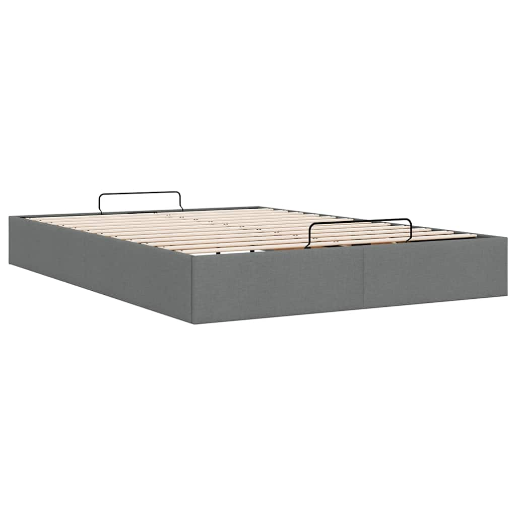 Bedframe zonder matras 140x190 cm stof donkergrijs