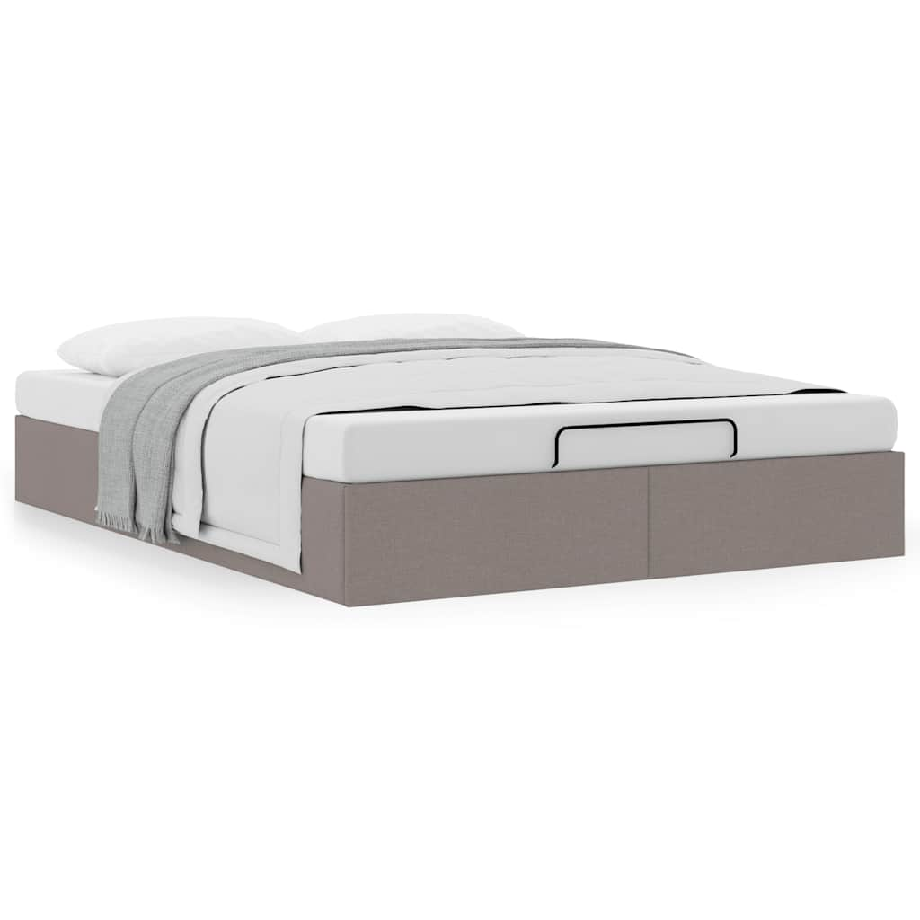 Bedframe zonder matras 140x190 cm stof taupe