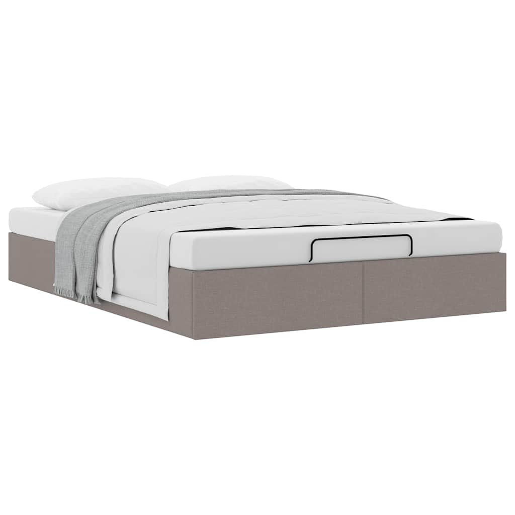 Bedframe zonder matras 140x190 cm stof taupe