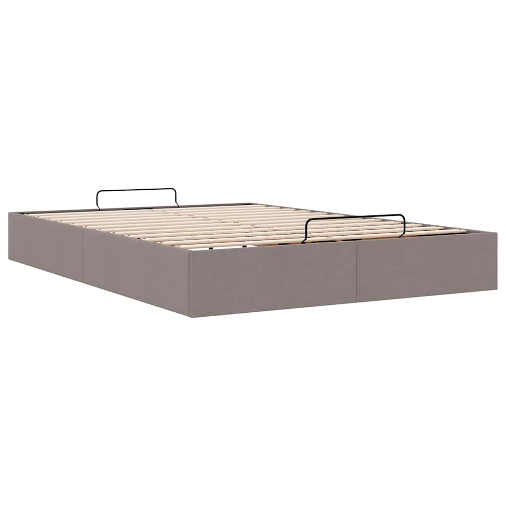 Bedframe zonder matras 140x190 cm stof taupe