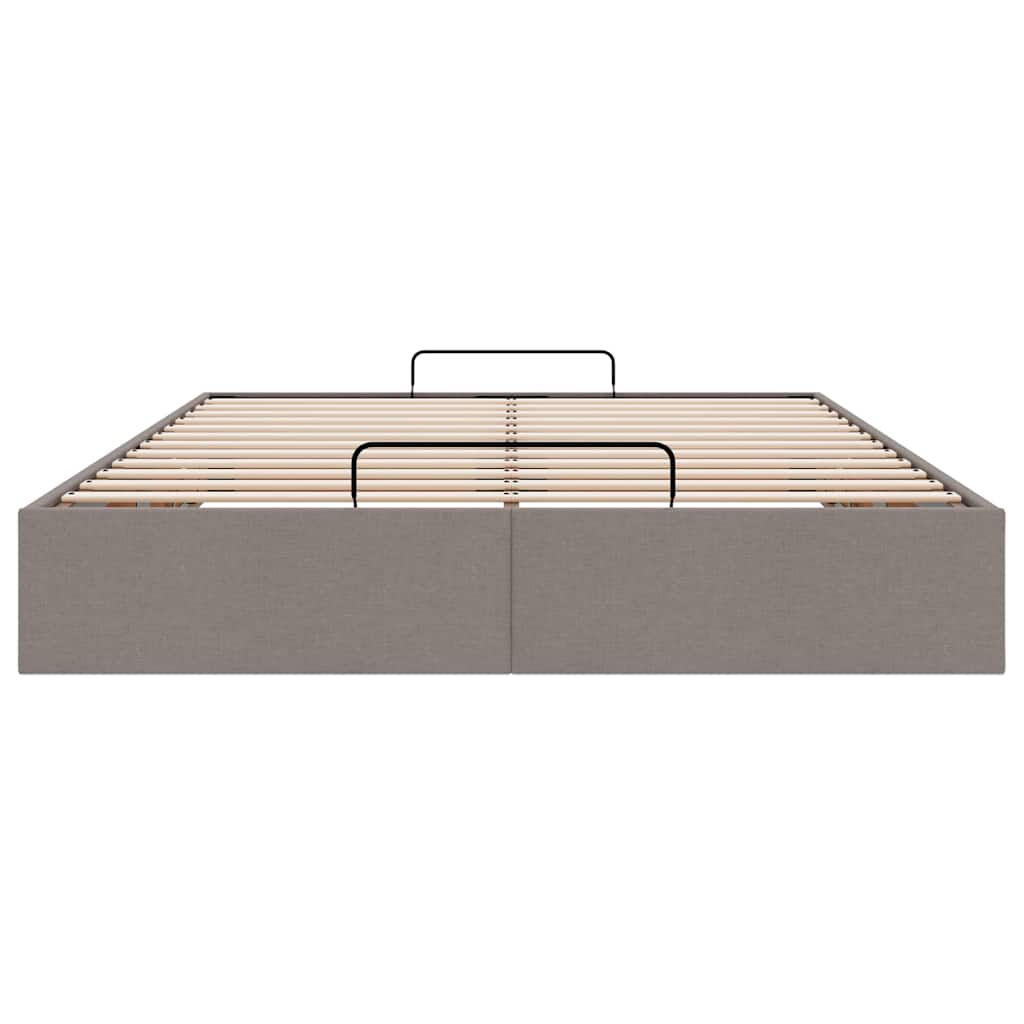 Bedframe zonder matras 140x190 cm stof taupe