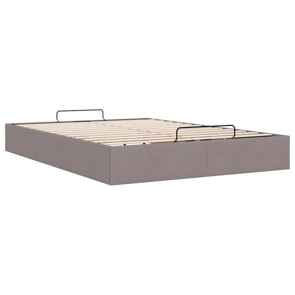 Bedframe zonder matras 140x190 cm stof taupe