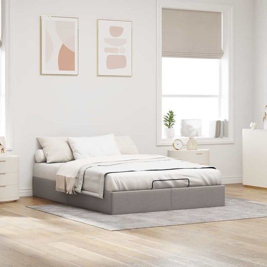 Bedframe zonder matras 140x190 cm stof taupe