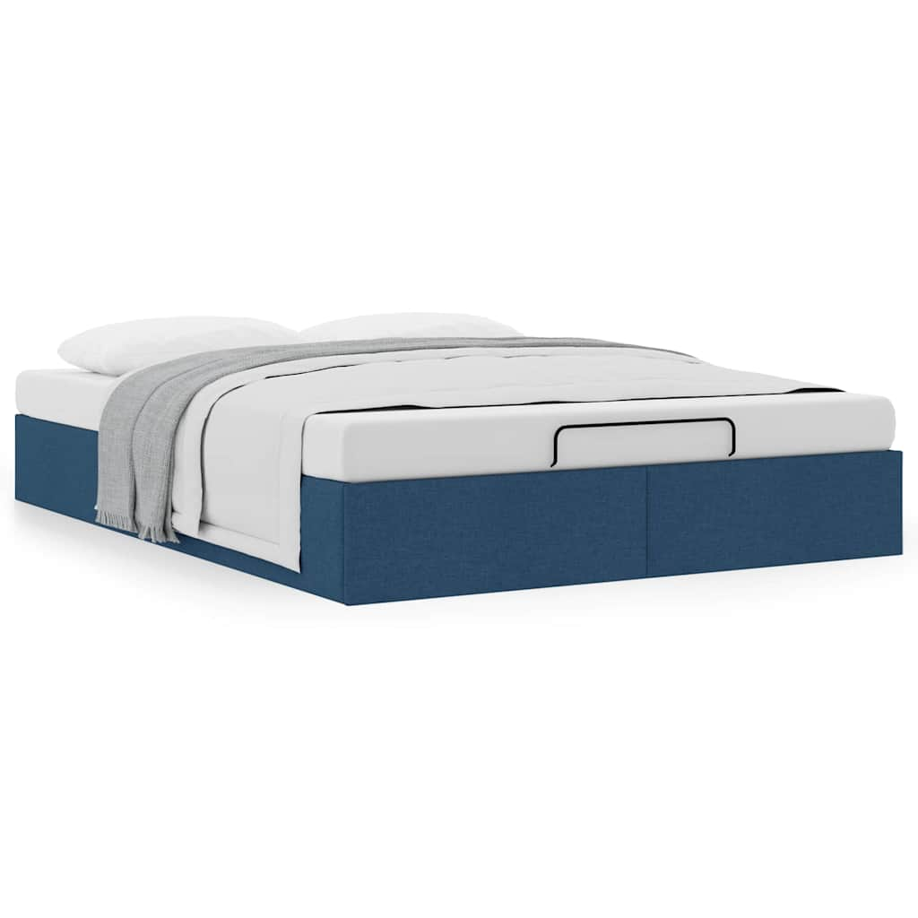 Bedframe zonder matras 140x190 cm stof blauw