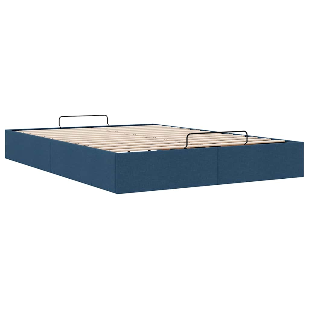 Bedframe zonder matras 140x190 cm stof blauw