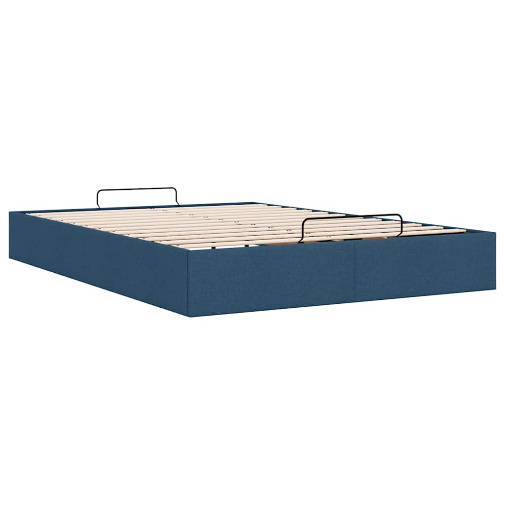 Bedframe zonder matras 140x190 cm stof blauw