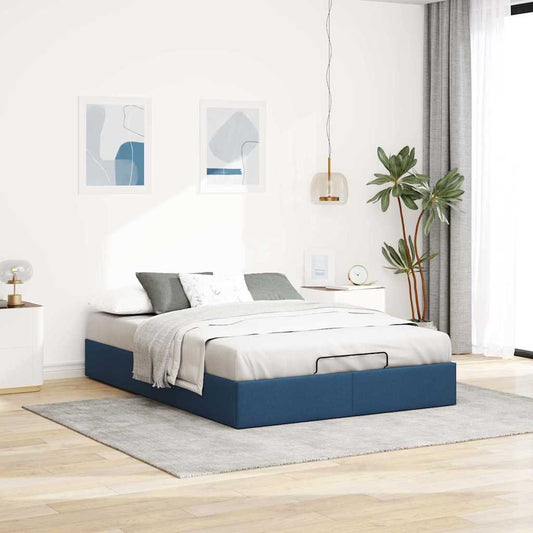 Bedframe zonder matras 140x190 cm stof blauw