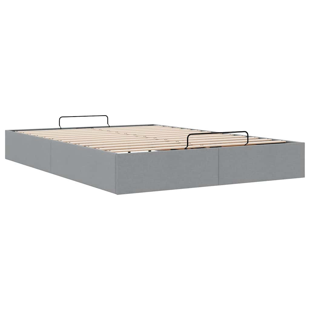 Bedframe zonder matras 140x200 cm stof lichtgrijs