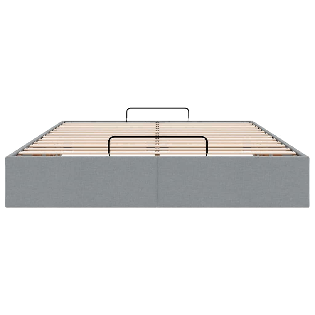 Bedframe zonder matras 140x200 cm stof lichtgrijs